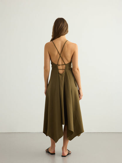 Sage Maxi Dress - Khaki Green