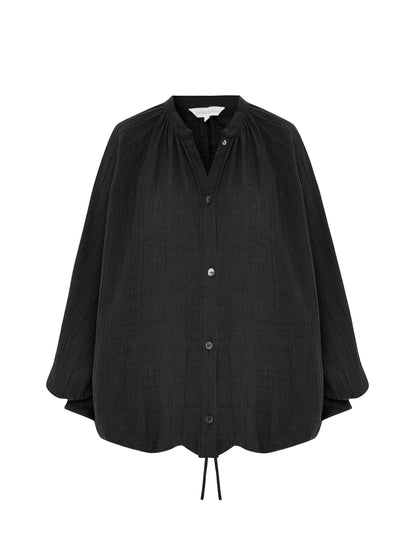 Kaya Buttoned Blouse - Charcoal