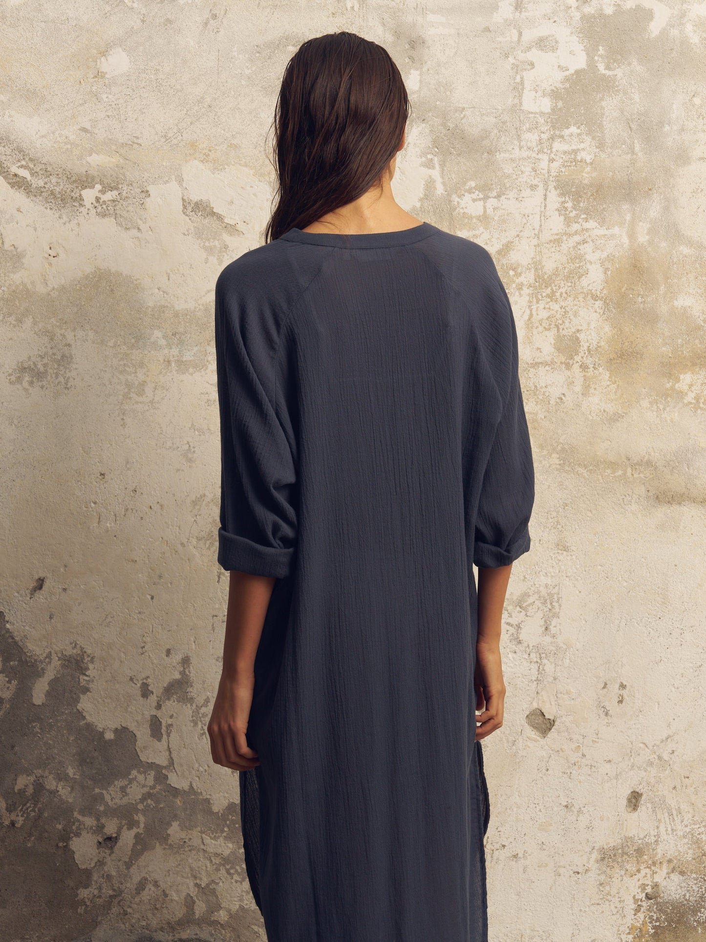 Terra Shirt Dress - Navy