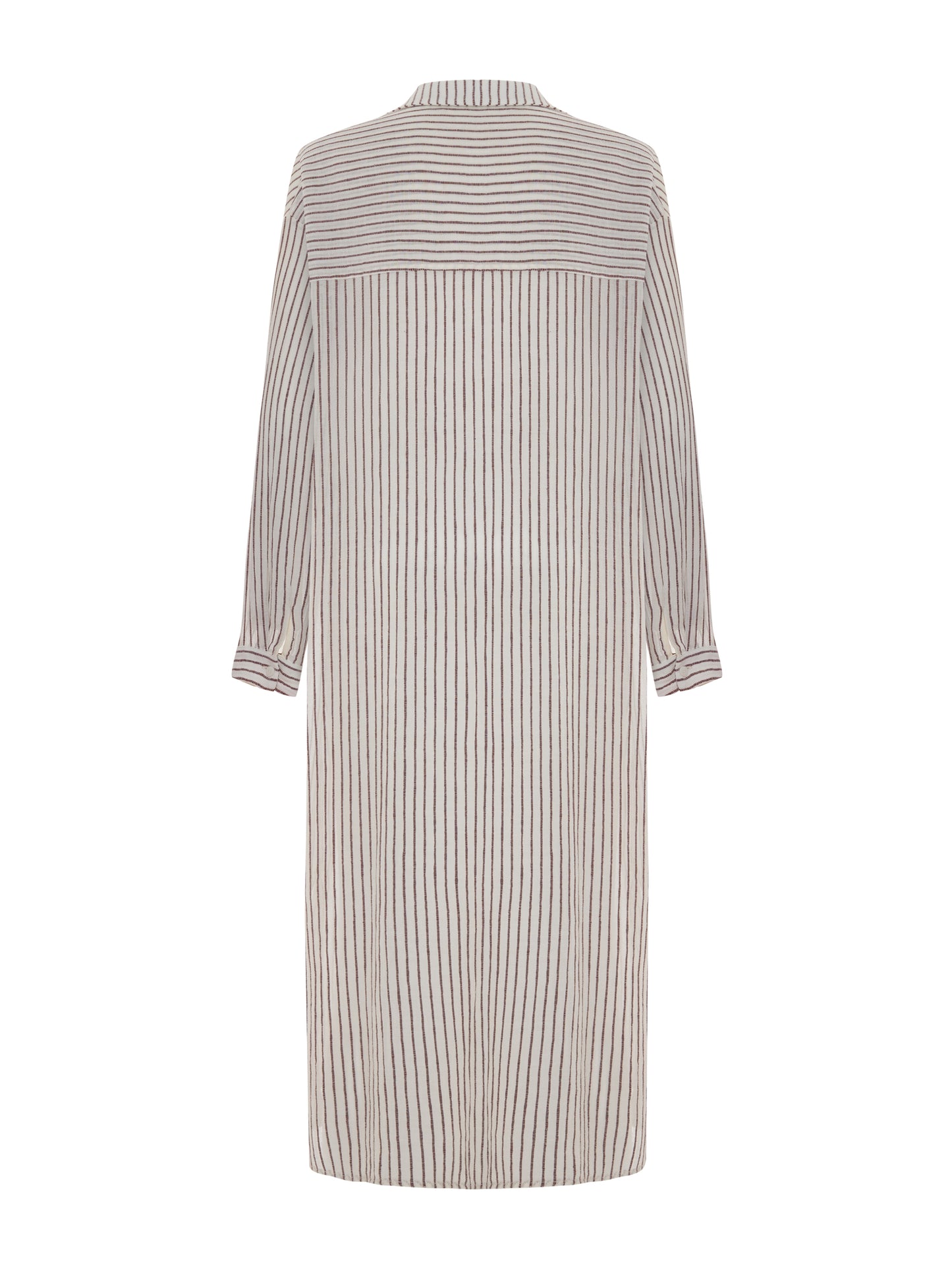 Voyage Shirt Dress - Burgundy Stripes