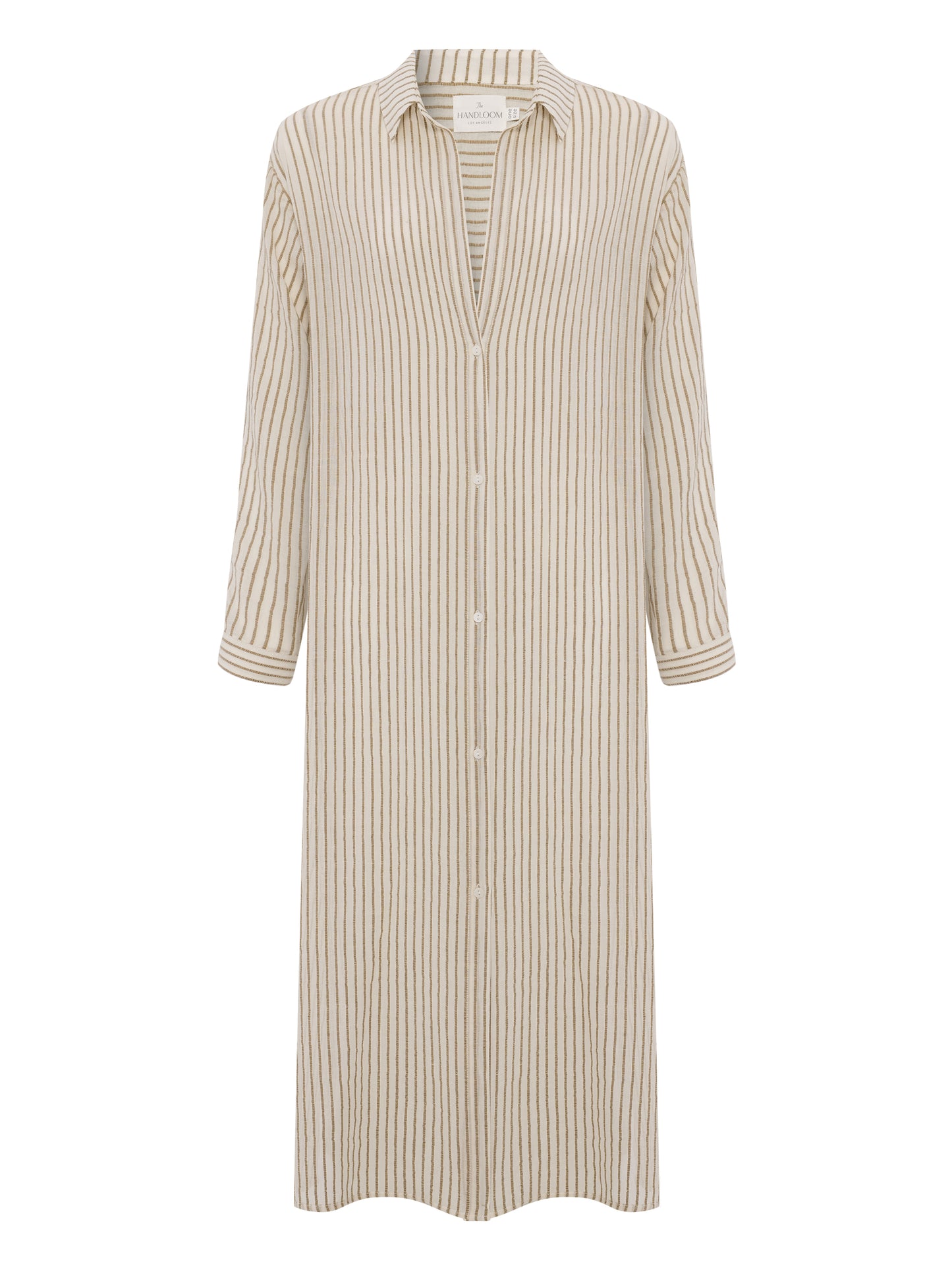 Voyage Shirt Dress - Khaki Green Stripes