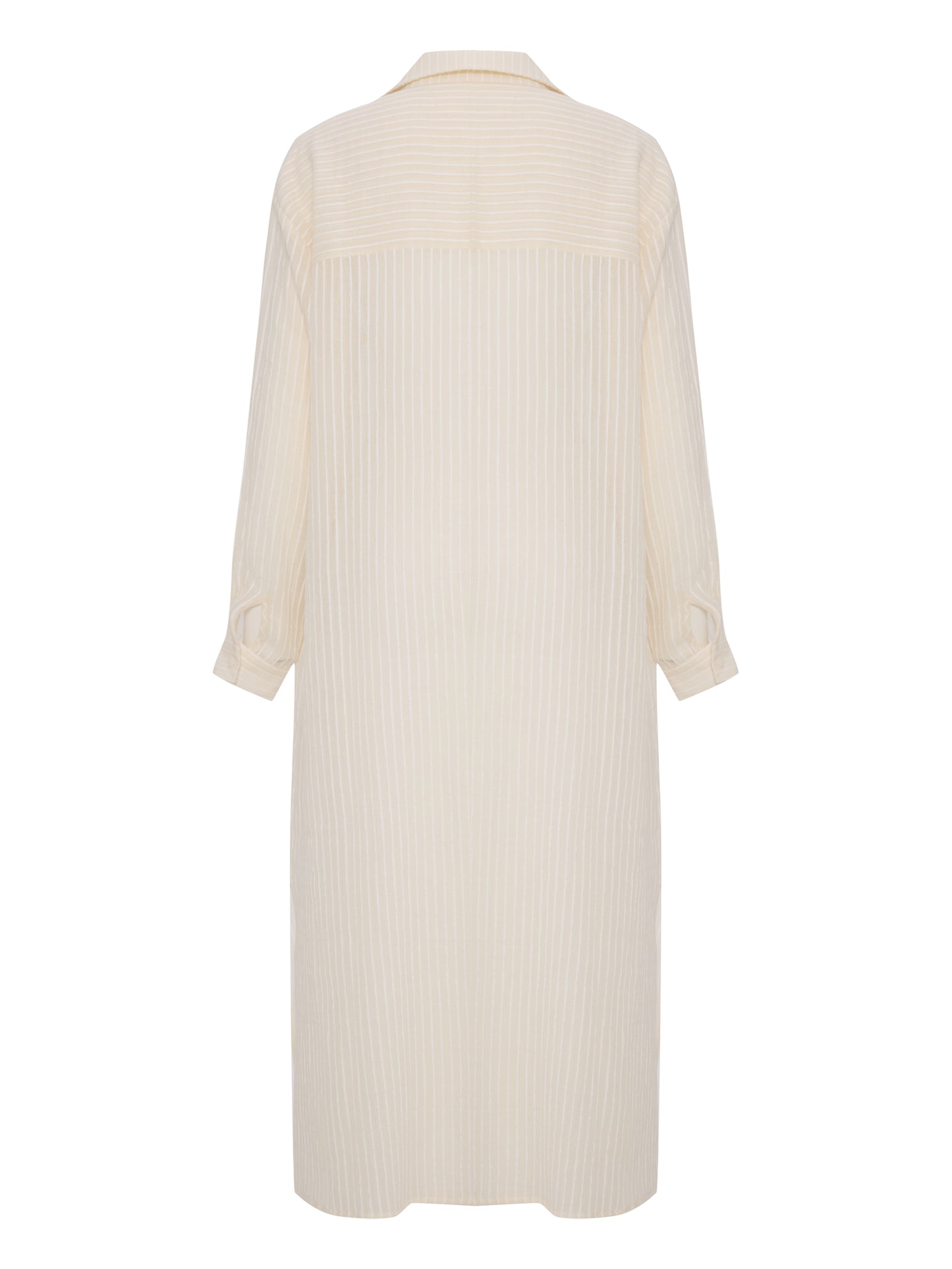 Voyage Shirt Dress - White Stripes