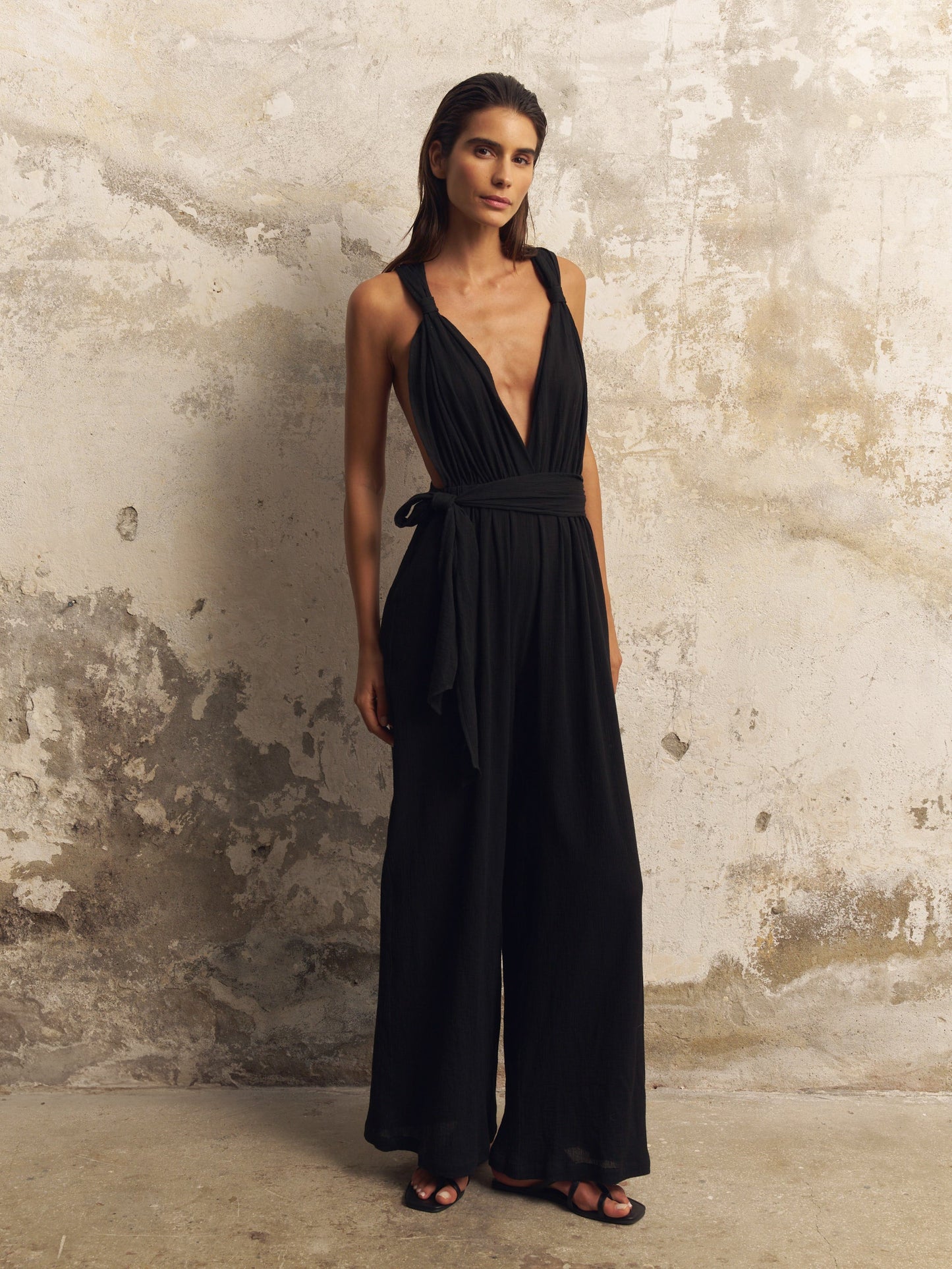 Wrap Your Way Jumpsuit - Black