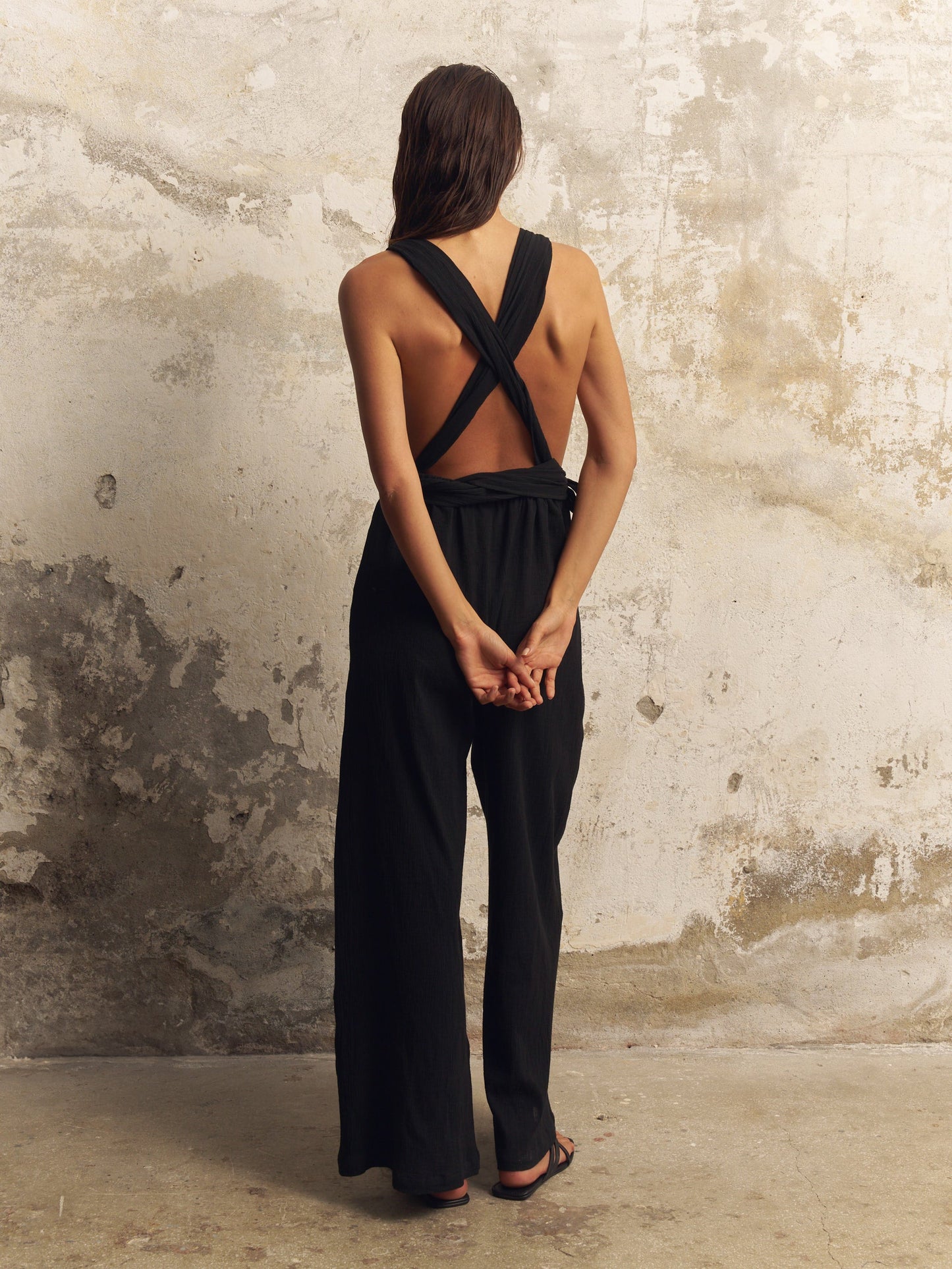 Wrap Your Way Jumpsuit - Black