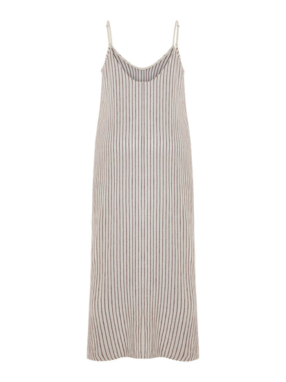 Yaz Dress - Burgundy Stripes