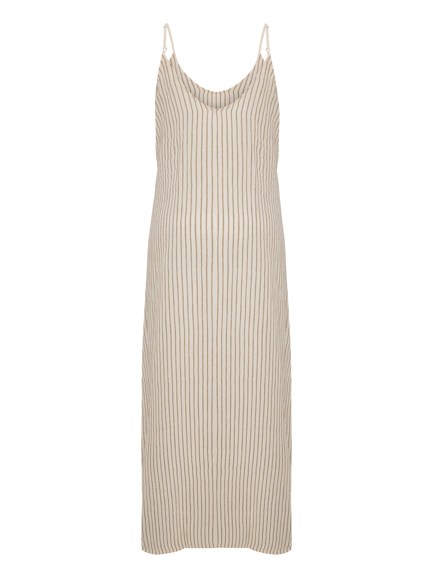 Yaz Dress - Khaki Green Stripes