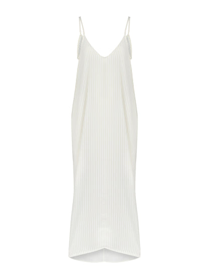 Yaz Dress - White Stripes