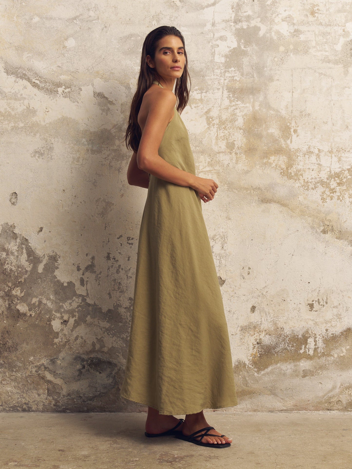 Zoe Maxi Dress - Khaki Green