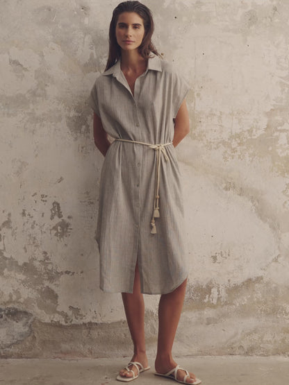 Zaya Shirt Dress - Gray