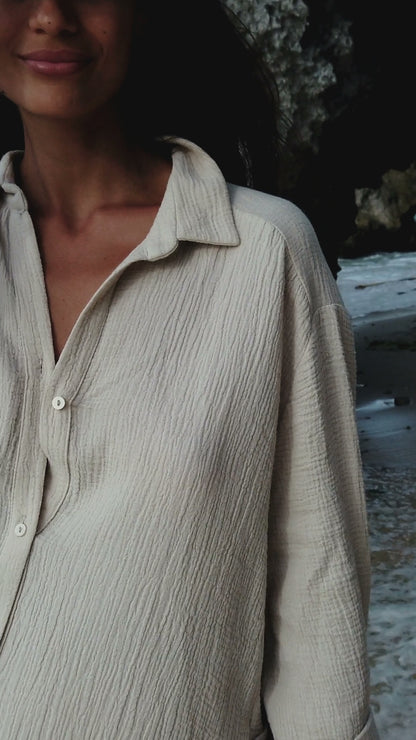 Echo Maxi Shirt - Oatmeal