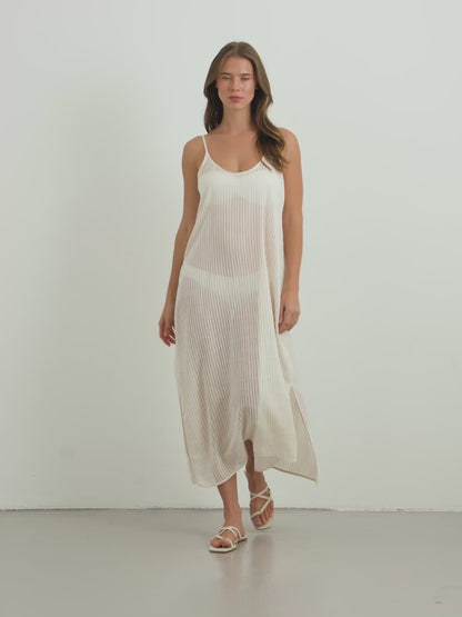 Yaz Dress - White Stripes