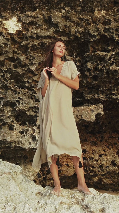 Ela Kaftan - Khaki Green