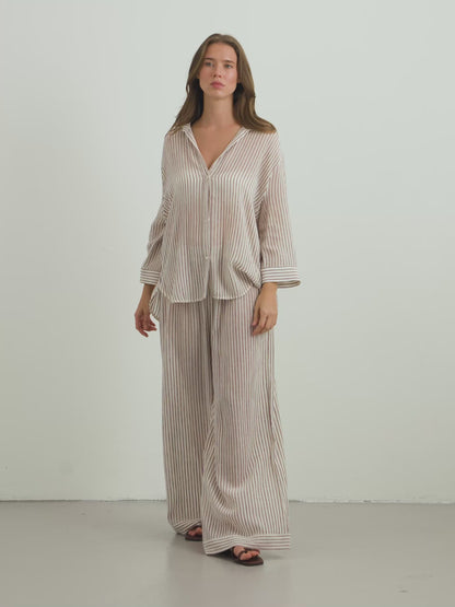 Voyage Set - Burgundy Stripes