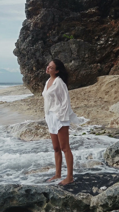 Sade Top - White Stripes