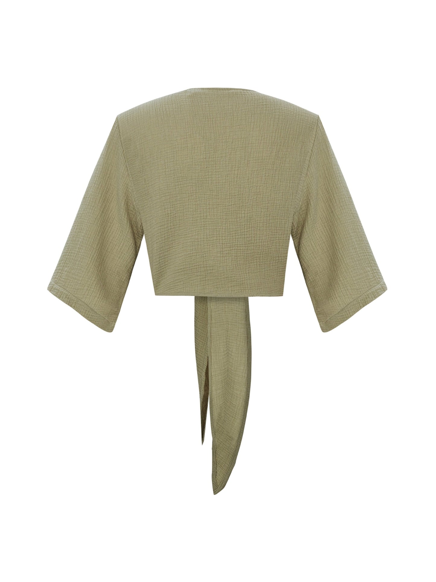 Bali Wrap Top - Khaki Green