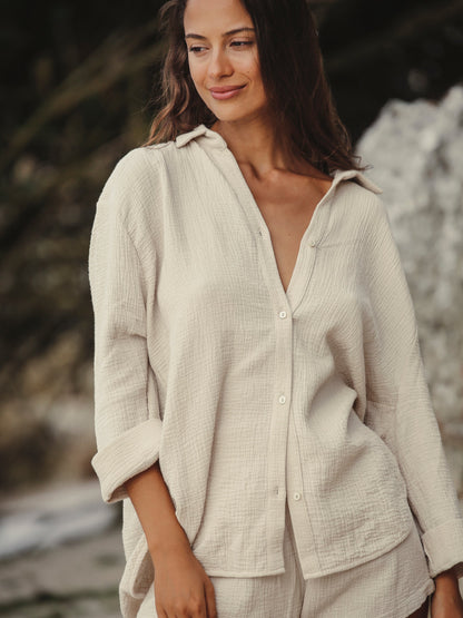 Echo Maxi Shirt - Oatmeal
