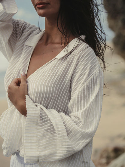Sade Top - White Stripes