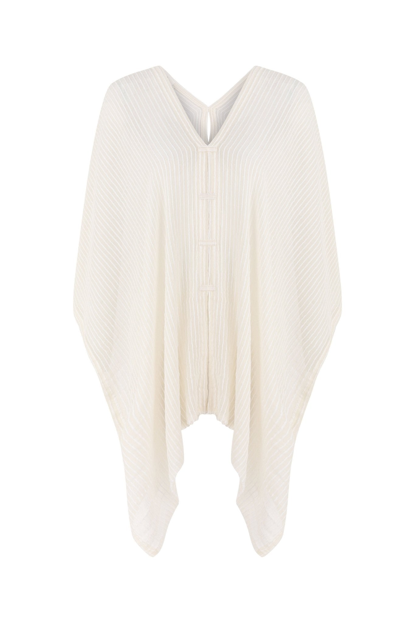 Ava Kimono White Stripes - The Handloom