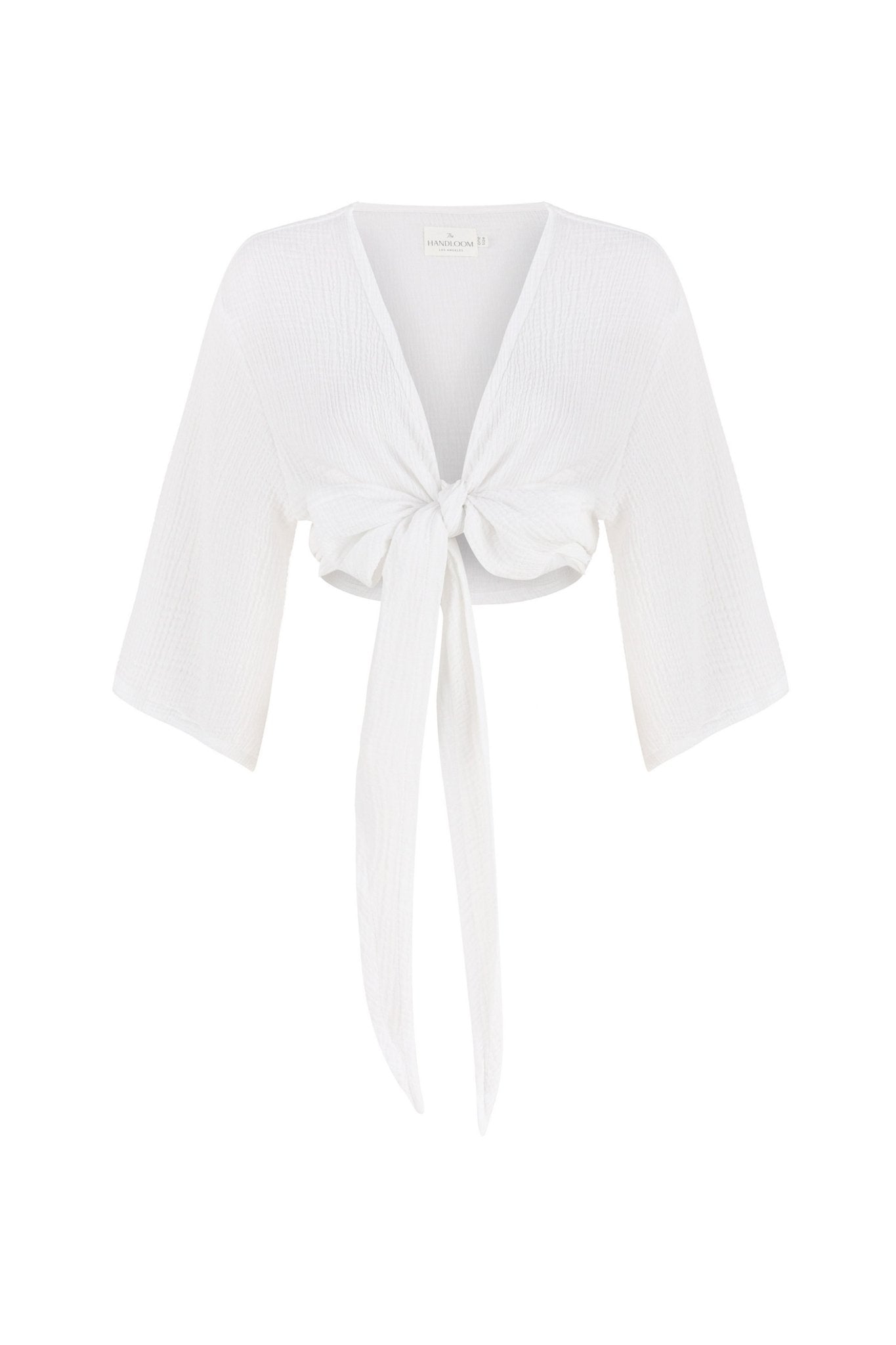 Bali Wrap Top White - The Handloom