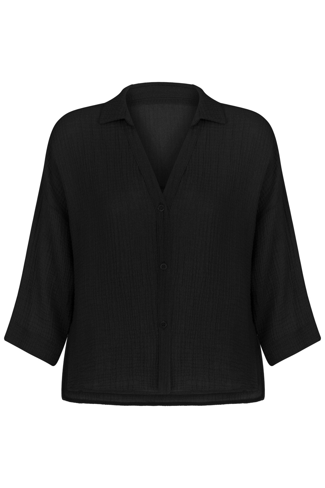 Echo Mini Shirt Black - The Handloom