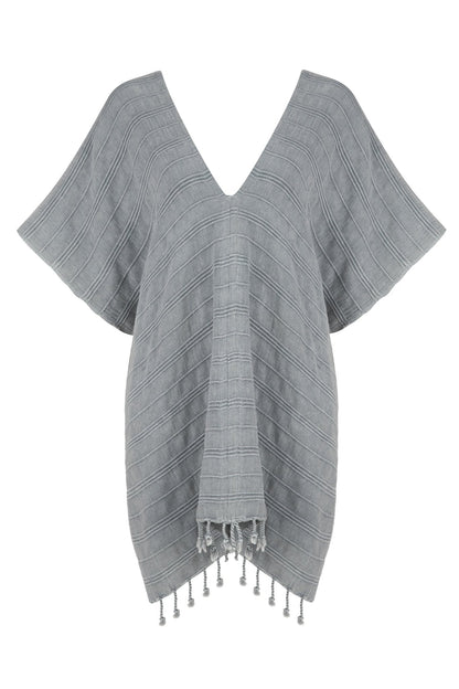 Gece V Back Kimono Stone - The Handloom