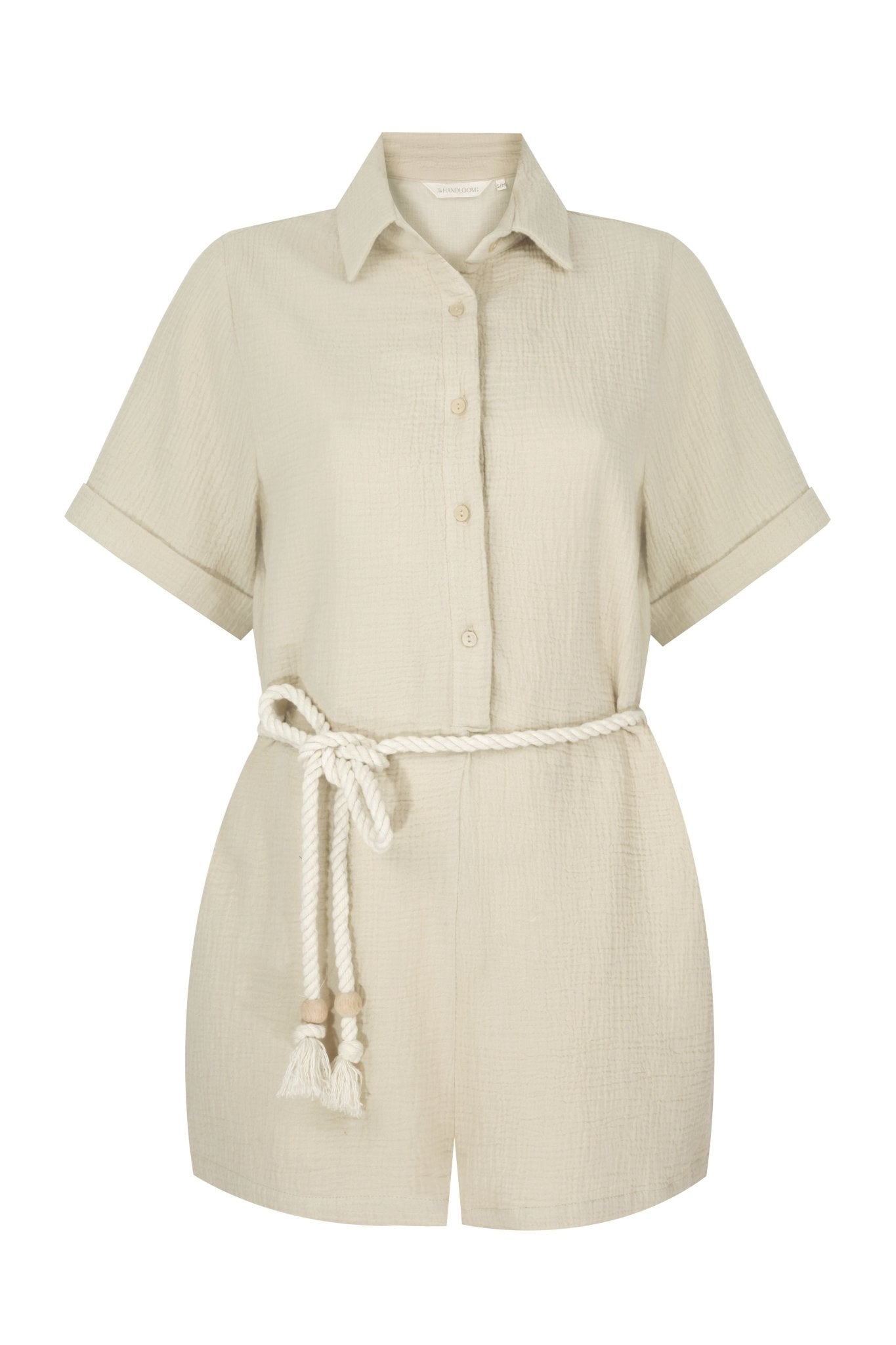 Mia Romper Oatmeal - The Handloom