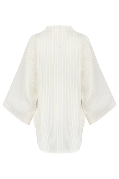 Sade Top White Stripes - The Handloom