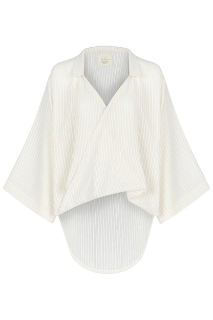 Sade Top White Stripes - The Handloom