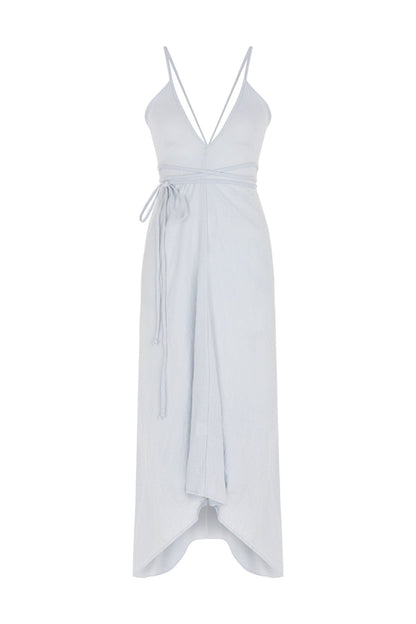 Sage Maxi Dress Baby Blue - The Handloom