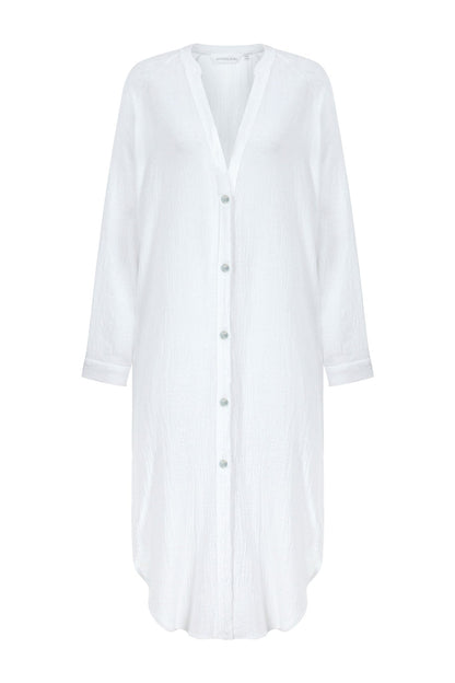 Terra Shirt Dress White - The Handloom